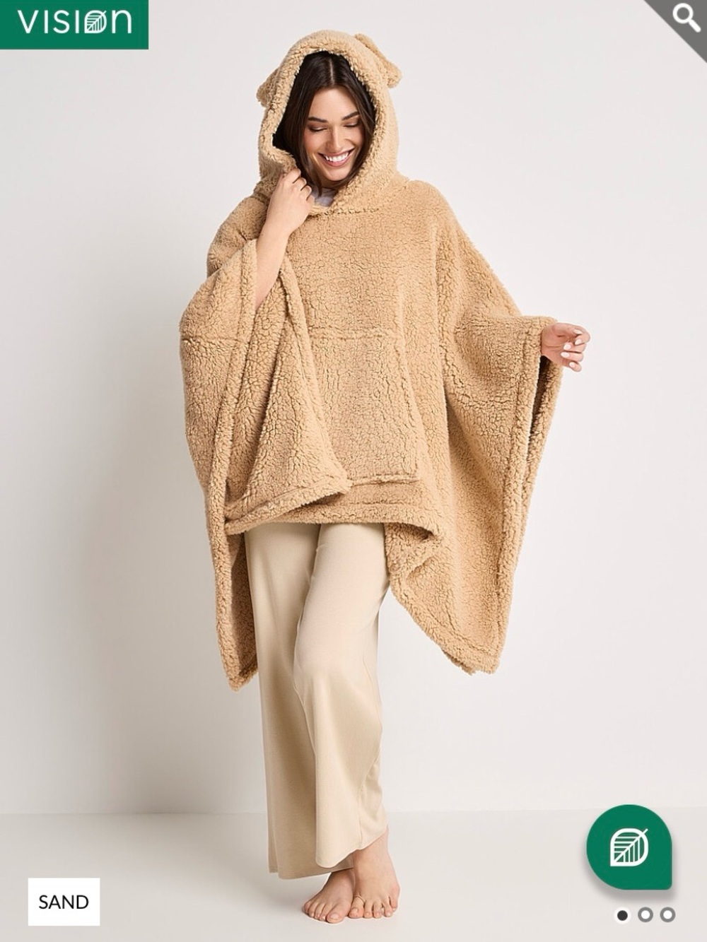 Oversized fleece poncho